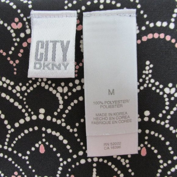 City DKNY Black Pink White Pleated Skirt Size M - Picture 2 of 7